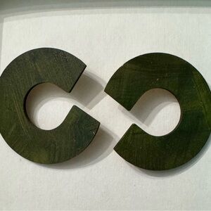 Audra Style—Camo Green Wooden Earrings